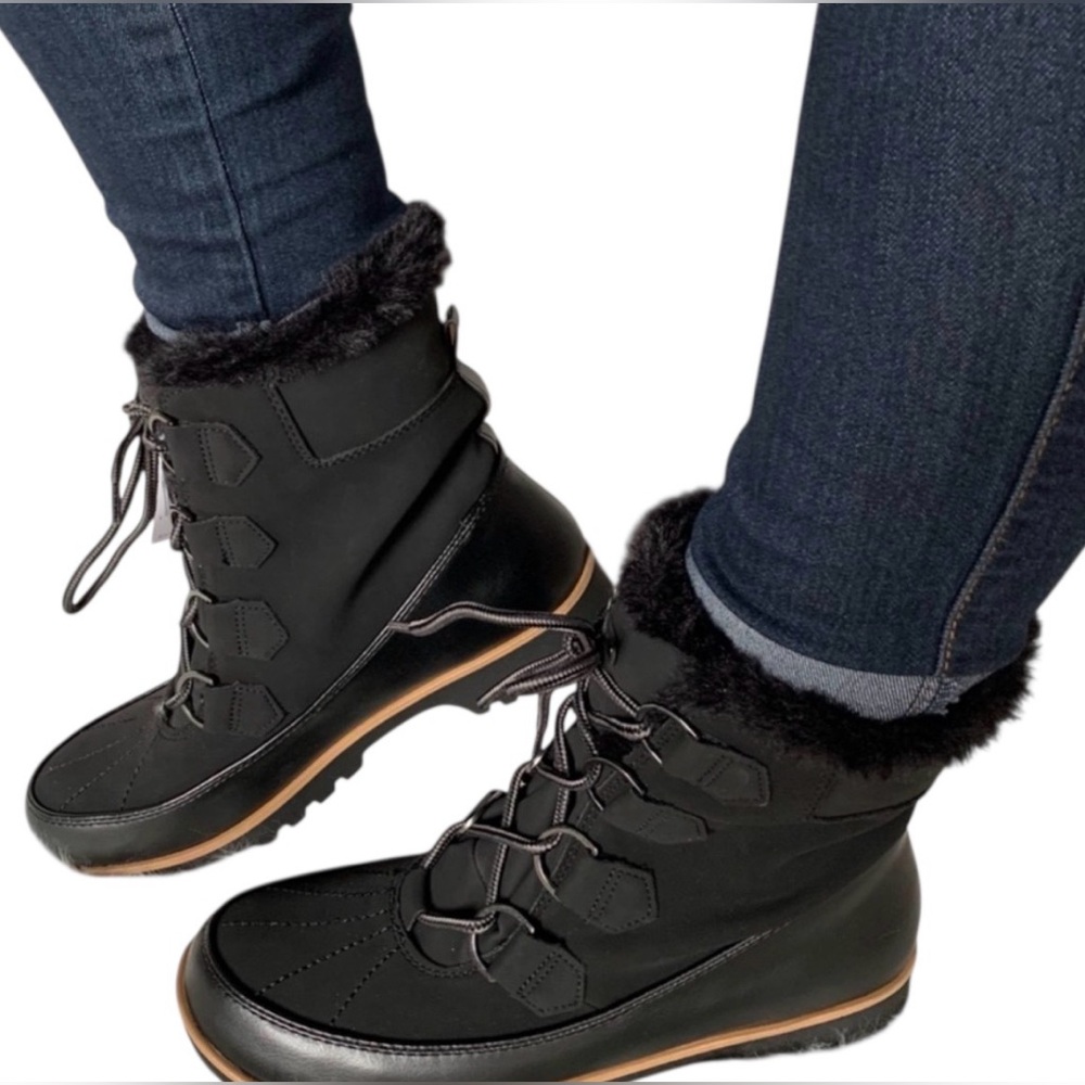 JBU by Jambu Northgate Waterproof Winter Boots Fur Insulated Snow Boots Black - Picture 6 of 13